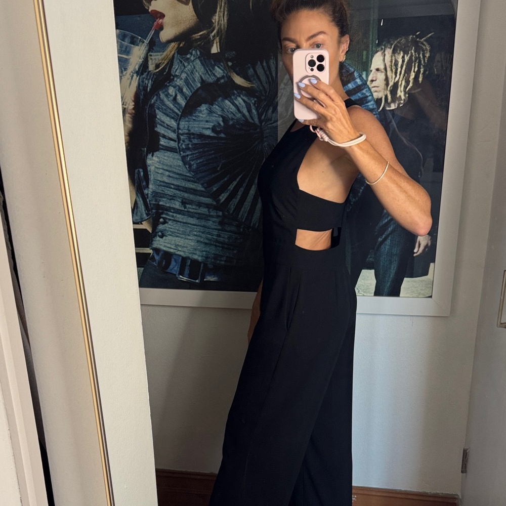 Zara Chic Black Cutout Jumpsuit